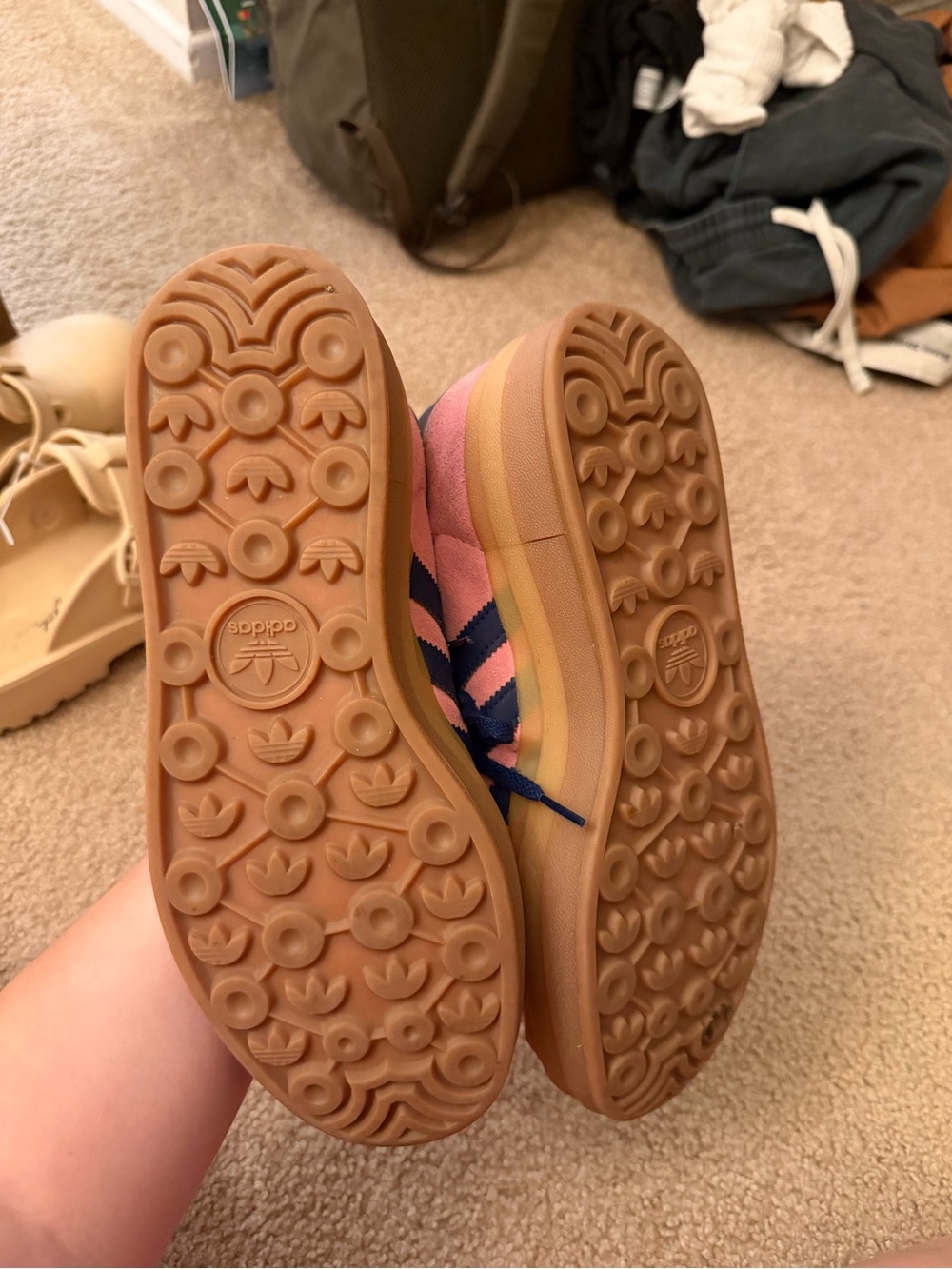 Adidas Gazelle Platform Shoes - Pink / Navy - Picture 5 of 8